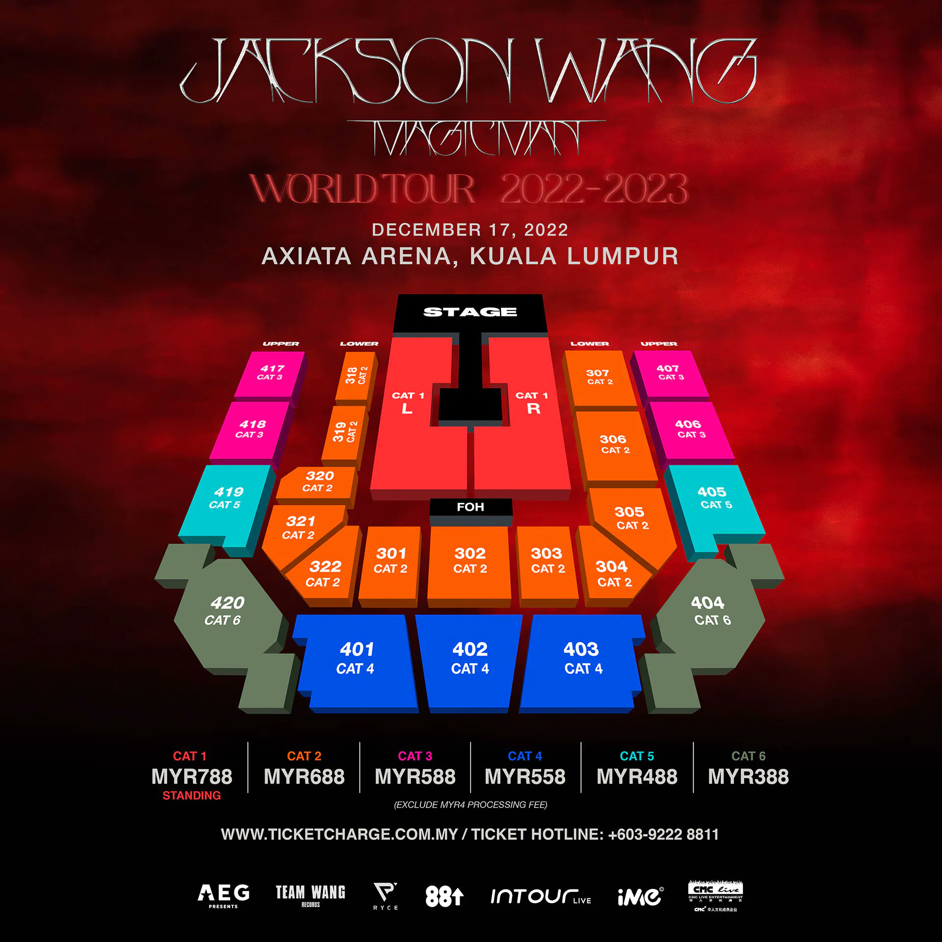 jackson wang world tour song list